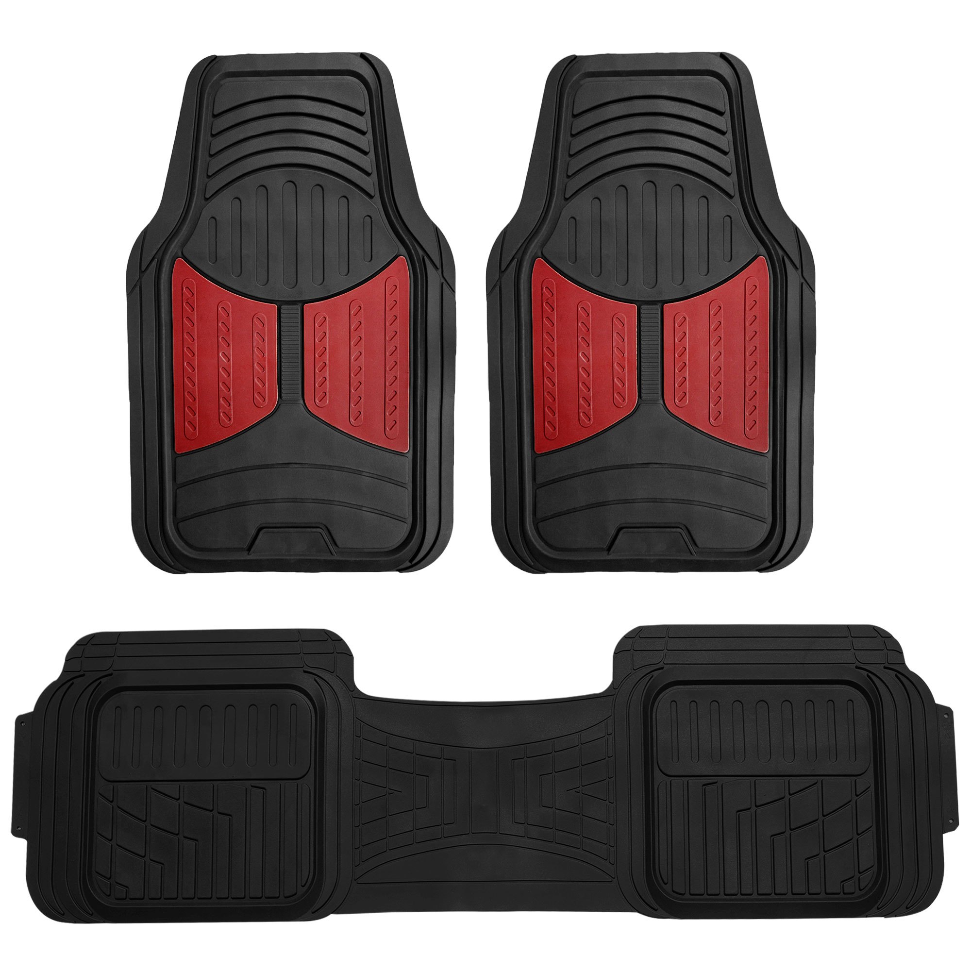 TEMU 3pcs Set 2 Tone Floor Mats For Car Suv Van Universal Fitment 8 Colors