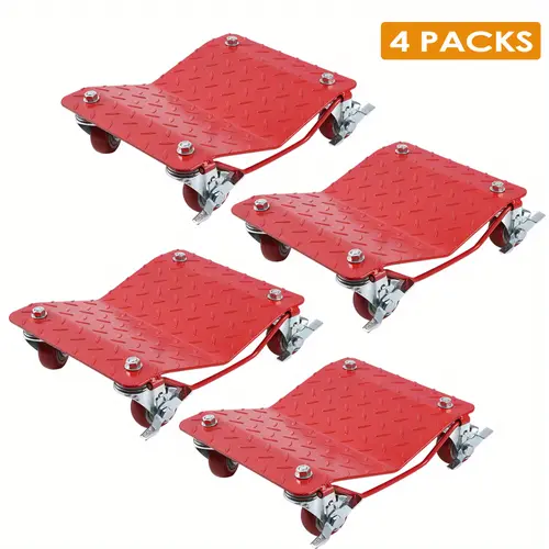 heavy duty 2 tire wheel dolly car stakes car dolly set of 4 with 6000 lbs capacity carbon lift dolly set for moving cars trucks trailers motorcycles