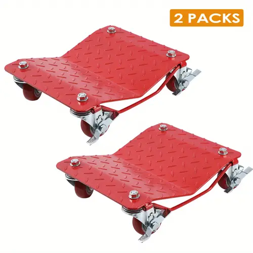 heavy duty 2 tire wheel dolly car stakes car dolly set of 4 with 6000 lbs capacity carbon lift dolly set for moving cars trucks trailers motorcycles