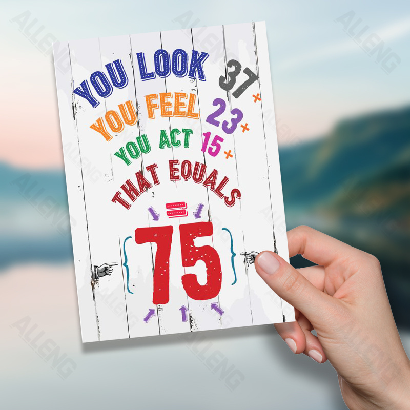 Uitnodigingskaart verjaardagsfeest 75 jaar hart