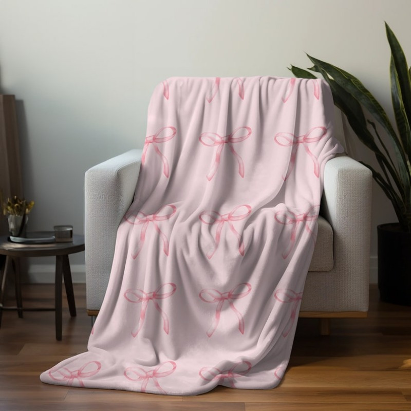 

1pc Flannel Blanket, Print Blanket, Warm And Comfortable Sofa Bed Blanket, And Relatives