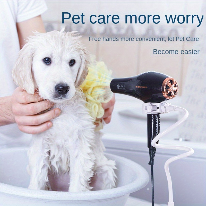 

Adjustable Hands-free Dog Hair Dryer Stand - Pvc Material Pet Grooming Holder, Flexible Hose Bracket For Secure & Convenient Pet Care