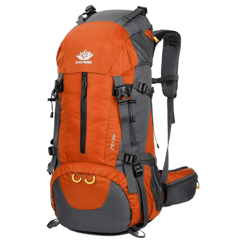 50l Men's Hiking Backpack Designed For Camping, Featuring A Rain Cover And A Lightweight Design With A Total Capacity Of 45l Plus An 5l For Travel