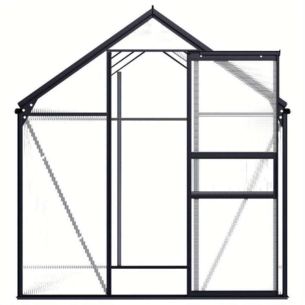 

Aluminum Greenhouse With Polycarbonate Panels- Resistant Coating And Ventilation - Ideal For Growing Plants In Style - 3. 61 M2