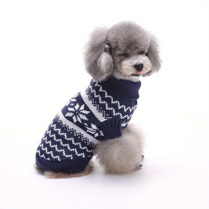 

Cozy Knit Dog Sweater - & Elk Design For Christmas And Halloween, Small To Large Breeds