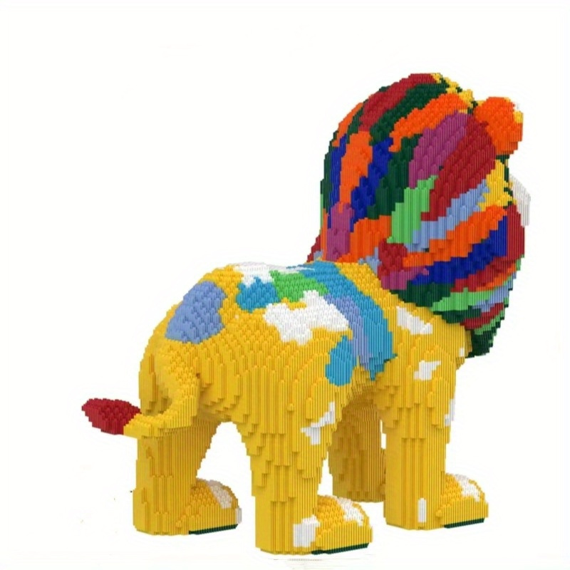 Large Lion Animal Model Building Blocks High Difficulty