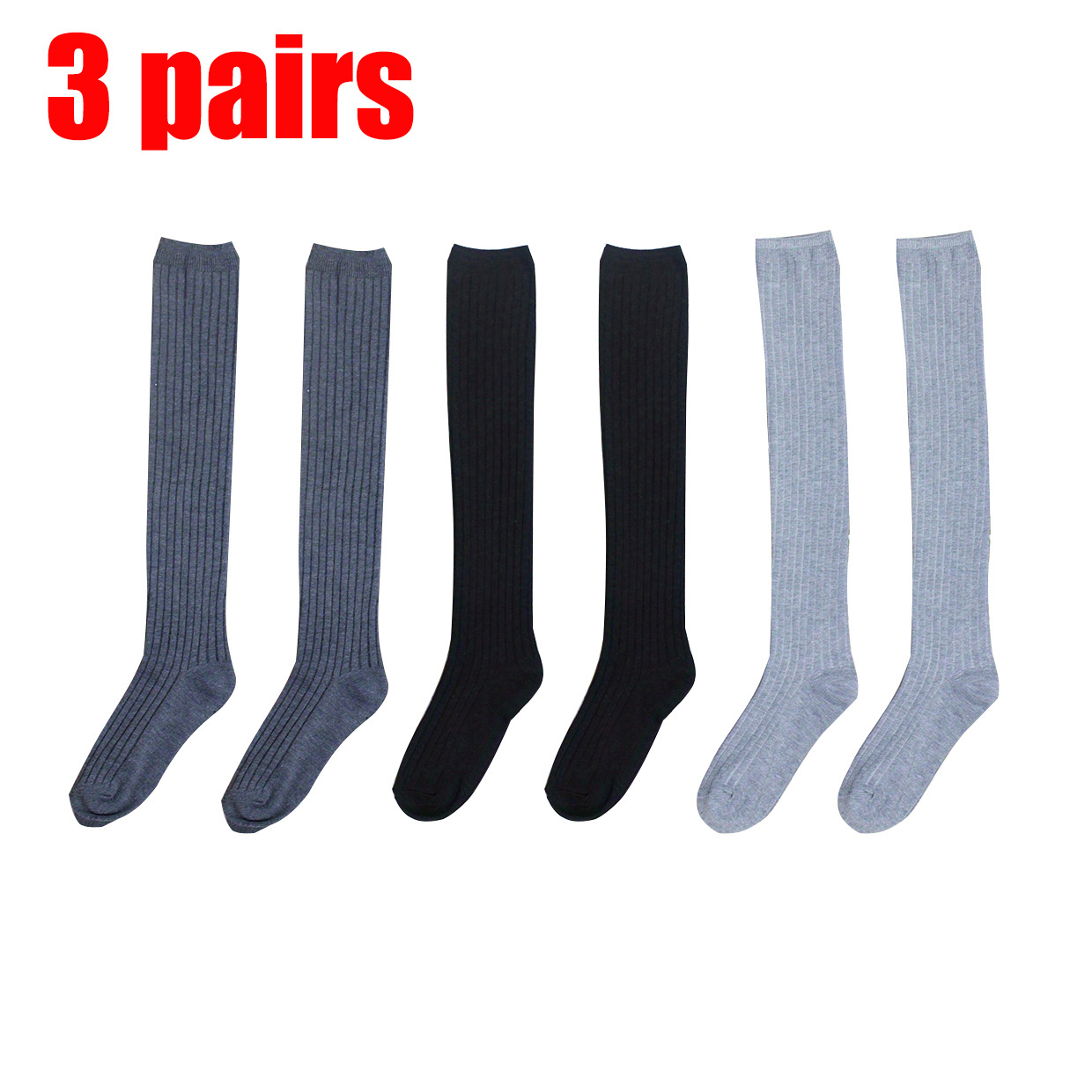 

3 Pairs Of Thigh High Warmth, Autumn And Winter Warmth, Soft And Comfortable Socks, Knee Knitted Travel, Outdoor Sports Leg Warmers