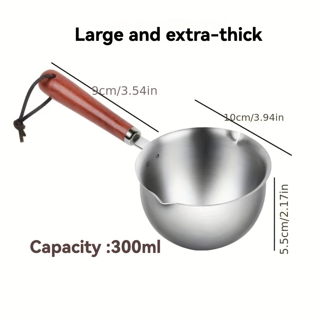 stainless steel mini   with wooden handle     food prep ideal for home kitchens restaurants details 3