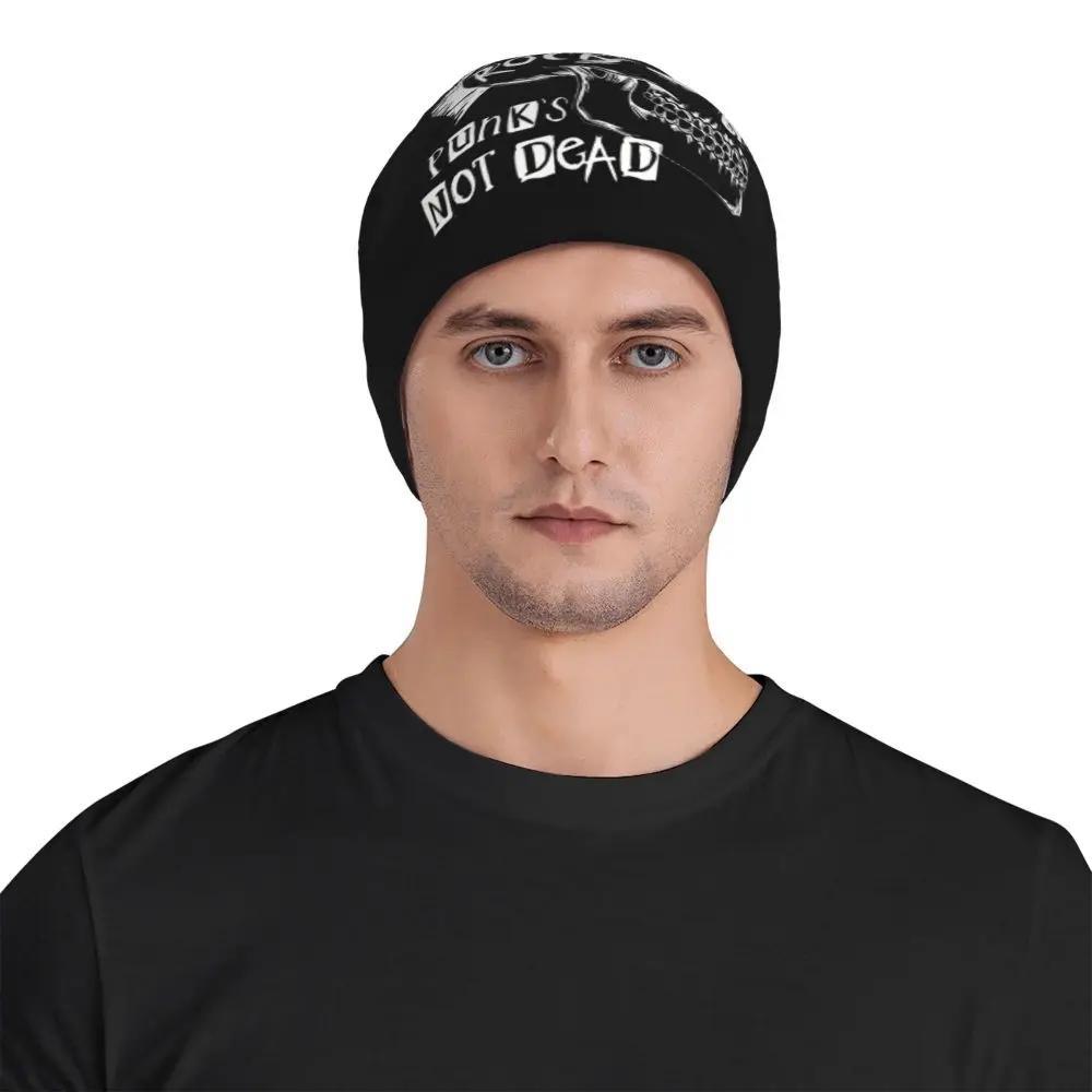 punk rock skull print knitted 95 polyester 5 - Temu
