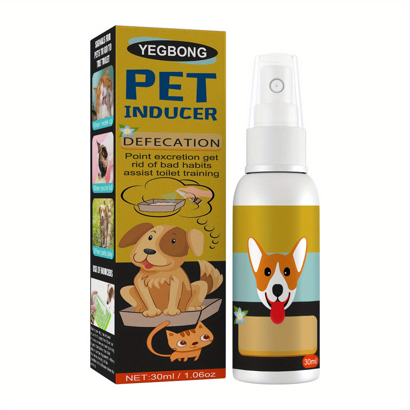 TEMU Pet Defecation Pet Toilet Pet Toilet Training Induction Spray