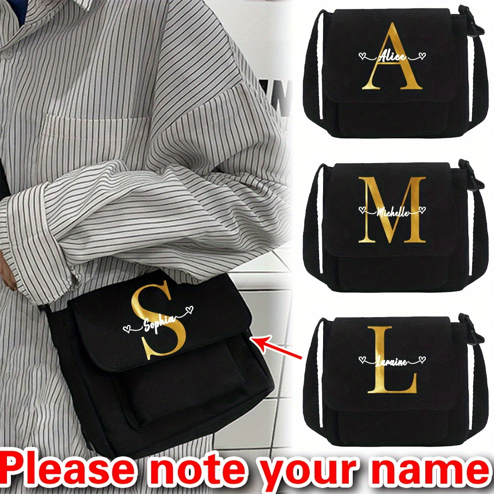 

Personalized Custom Name Canvas Crossbody Bag – Stylish Shoulder Bag For Youth And Women