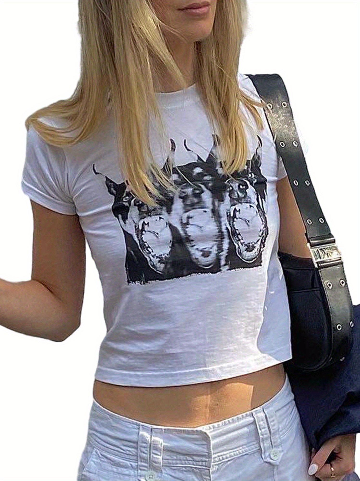 cute graphic crop tees