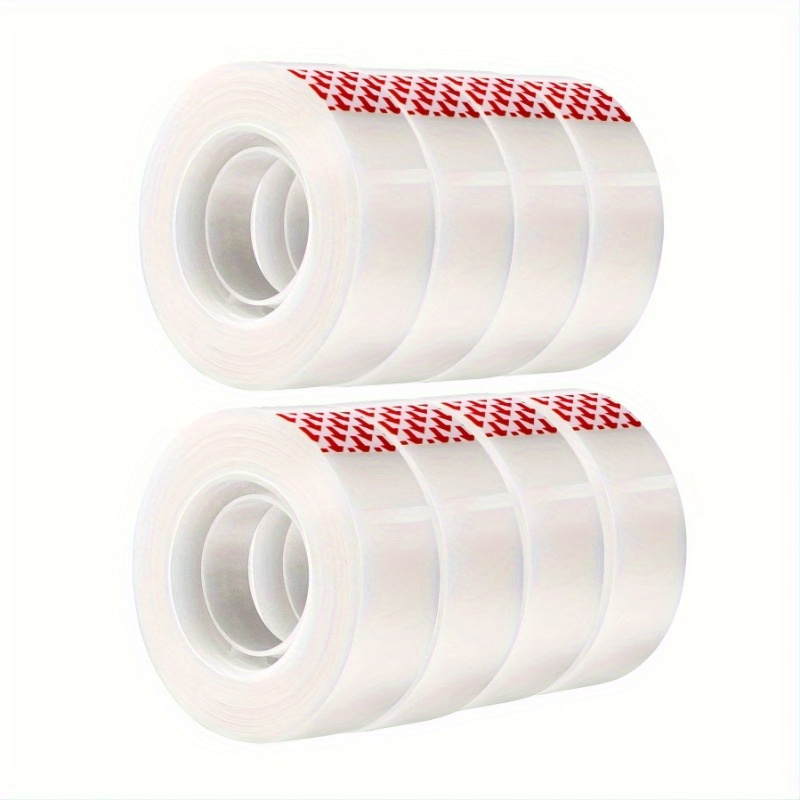 

12pcs Translucent Invisible Tape - & Quick Correction, Waterproof Adhesive For Office, Projects, White With Red Grid Pattern, Office Supplies | Adhesive | Tape