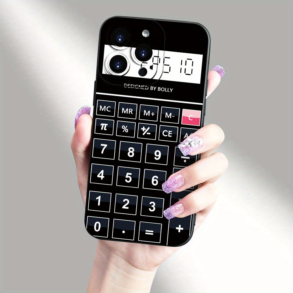 unique creative calculator print phone case for iphone 15 14 13 12 11 xs xr  x 7 8 plus pro - cell phones & accessories - Temu
