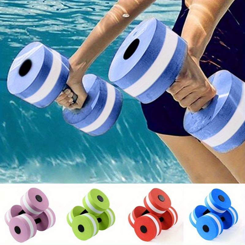 

Eva Foam Aquatic Exercise Dumbbells - 1pc Water Fitness Barbells For Pool Swimming Yoga, Mixed Colors