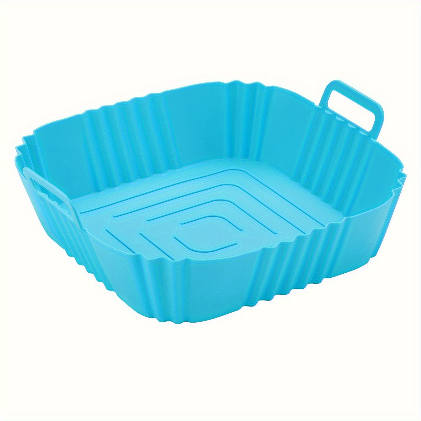 reusable silicone air fryer liner non   clean baking pan for pizza fried chicken details 6