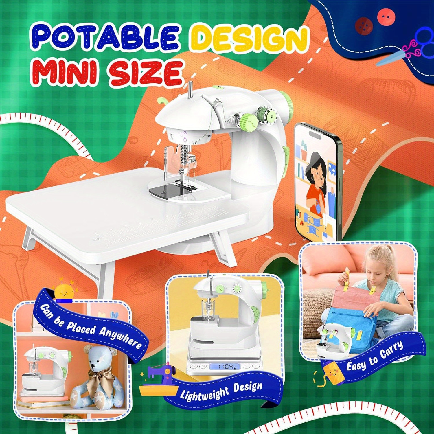 

Sewing 123 Pcs Kit, Safe And Portable Sewing And Diy Projects