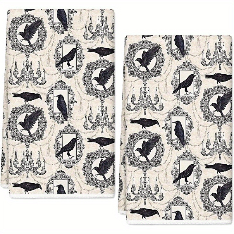 

2pcs Halloween Towels - , Polyester Dish Cloths For Cooking & , 18x26