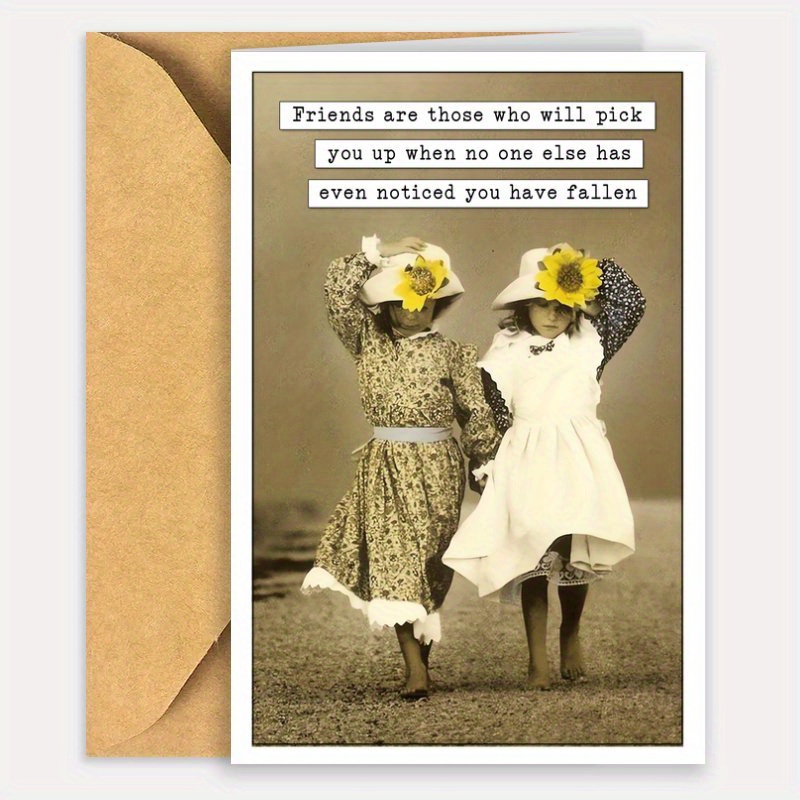 

Vintage-inspired Birthday Card - , Sisters & Colleagues Celebrating 30th To 80th Milestones, Christmas & Thanksgiving Gift