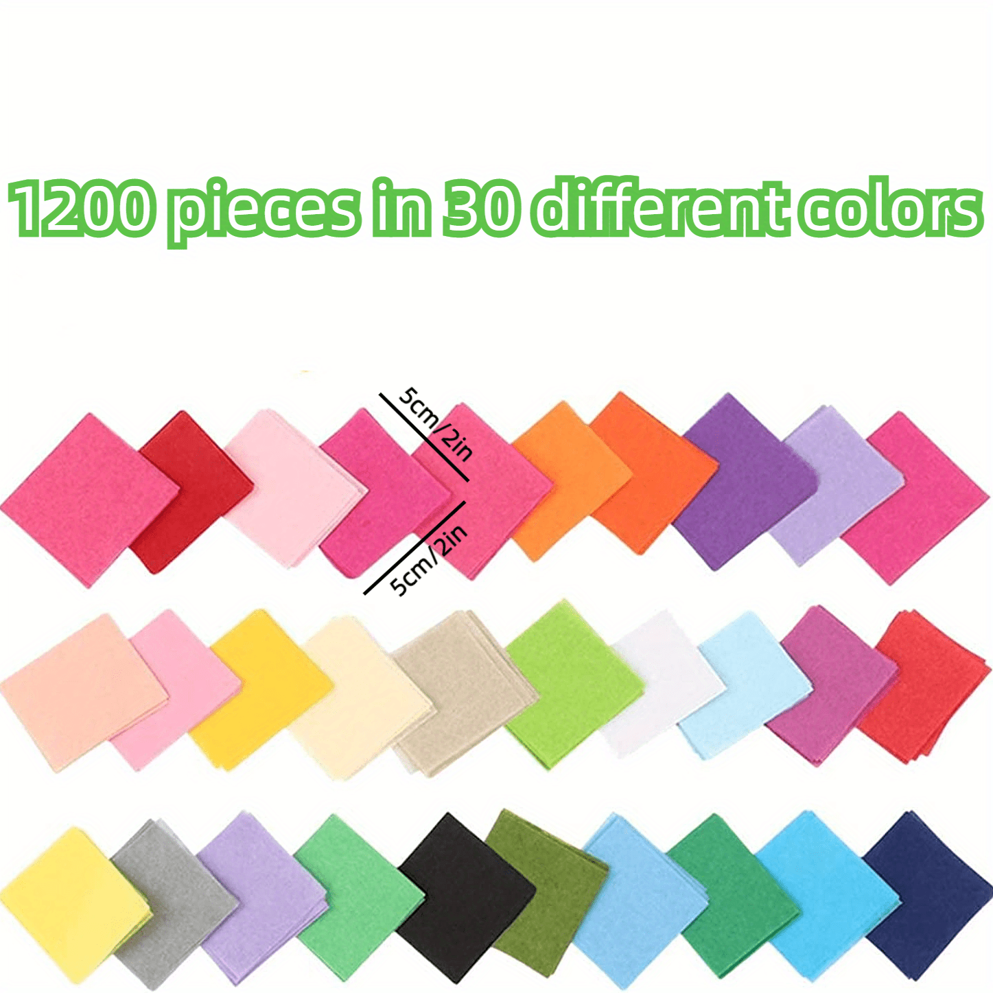 Image of 1200pcs Tissue Paper Squares, Assorted Colors Precut Craft Paper, Tissue Paper Squares For Arts Craft Diy Scrapbooking Scrunch Art