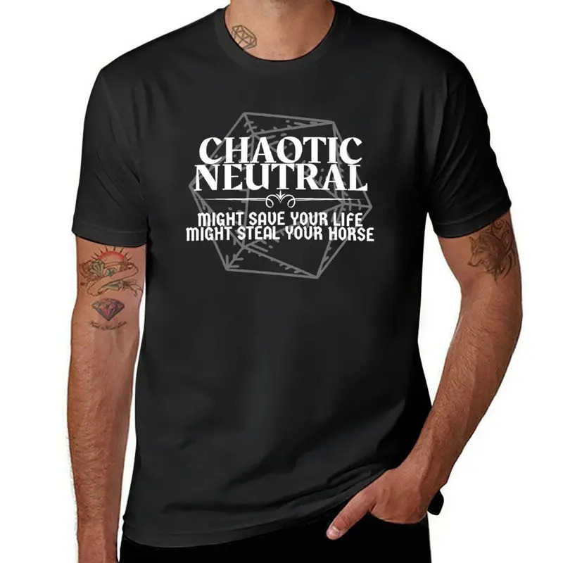 

- Might Save Your Life. Might Steal Dnd Character Alignment Print T-shirt Hippie Clothes T-shirt Men