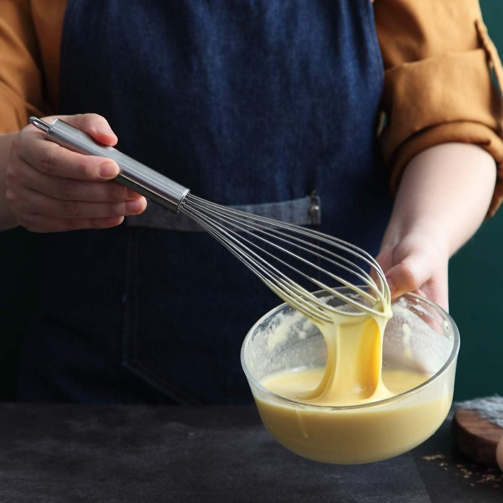 

Ensemble de fouets à œufs en acier inoxydable, fouets de cuisine double taille pour et , batteurs à œufs durables non chargés, ustensiles de cuisine pour