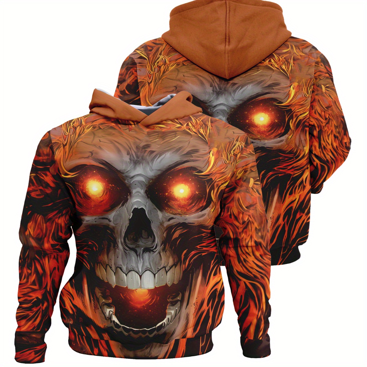 

3d Skull - Pullover , Washable