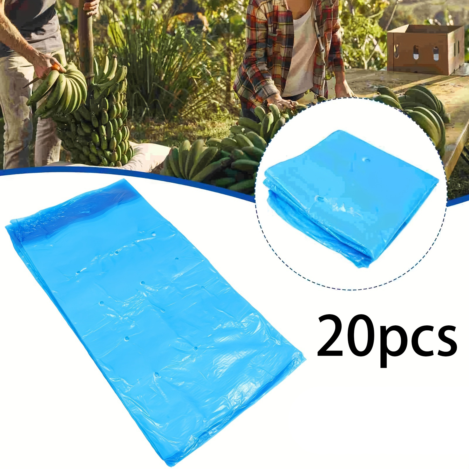 TEMU 20pcs Banana Grow Bag Netting Barrier Bags Banana Bag Reusable Produce Bags Reusable Fruit Bag Rain-proof Bananas Rainproof Bag
