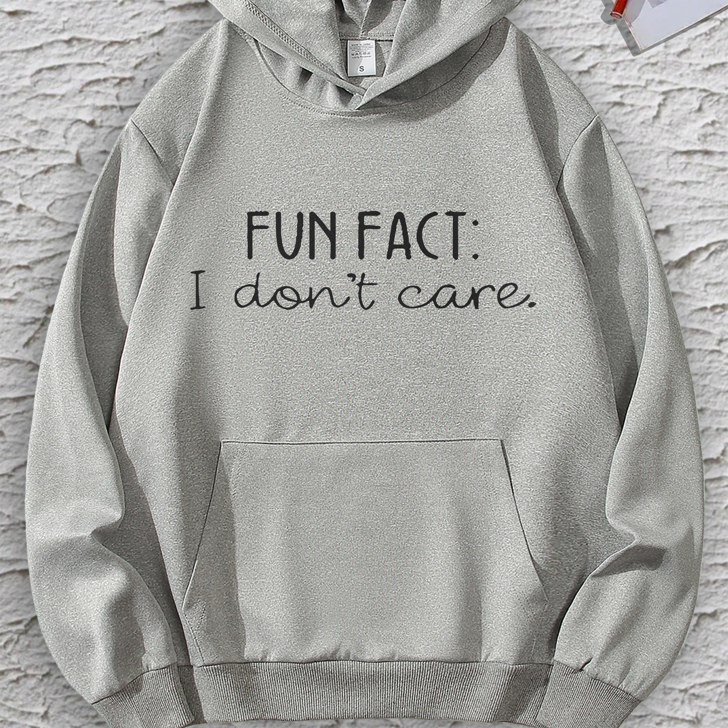 

Fun : Care Long Sleeve Sweatshirt With Pockets, Pullover Hoodie For Women, For Fall And Winter