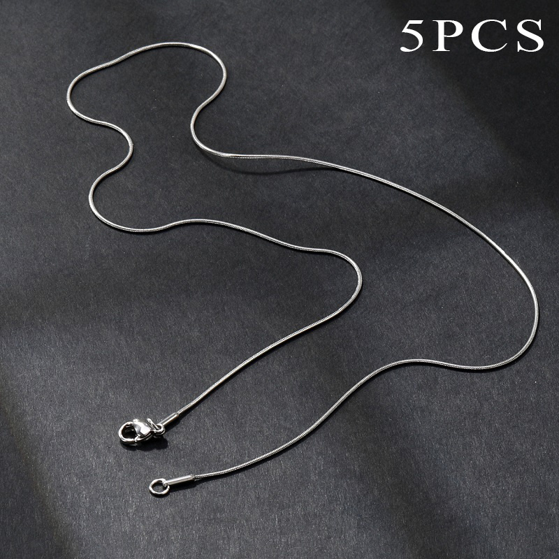 

Snake Chain Stainless Steel Necklace, Unisex Accessories, Hypoallergenic Chain Snake Bone Necklace, Perfect Gift For Simple Accessories