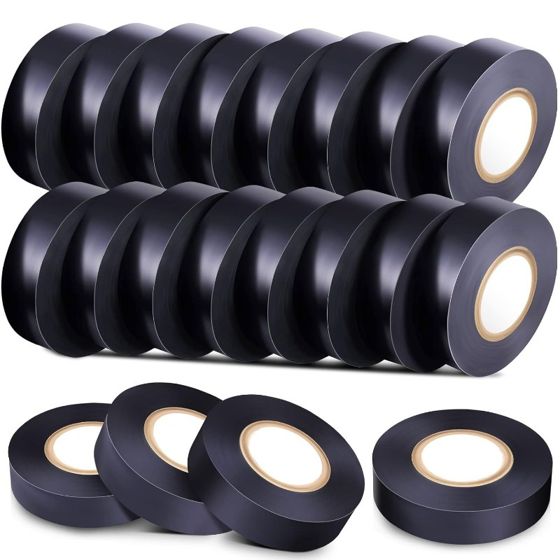 

Yilin 20 Rolls Electrical Tapes 16mmx10m（0.63in X34ft） Waterproof Vinyl Electrical Insulating Tape Flame Retardant Indoor Outdoor Resistance Electric Tape For Wire And Cable(black)