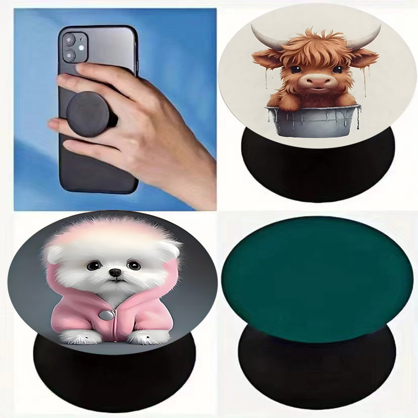 

1ps Mobile Phone Stand, Cow And Puppy, Retractable Folding, 360-degree , Adjustable Height Mobile Phone Stand