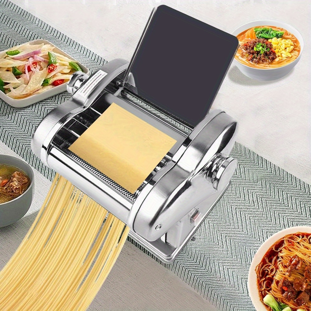 

Electric Pasta Machine With 2 Knives 410 Stainless Steel Compact And Efficient Electric Pasta Maker 135w Pasta Maker