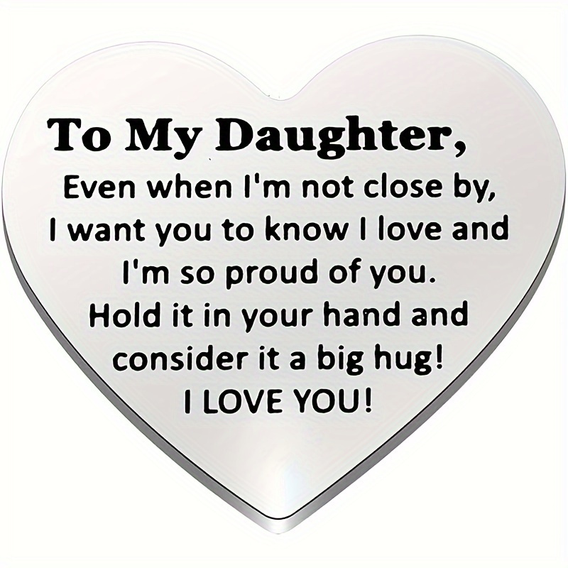 To My Daughter Heart Shaped Pocket Token: A Loving Gift From Mom And Dad