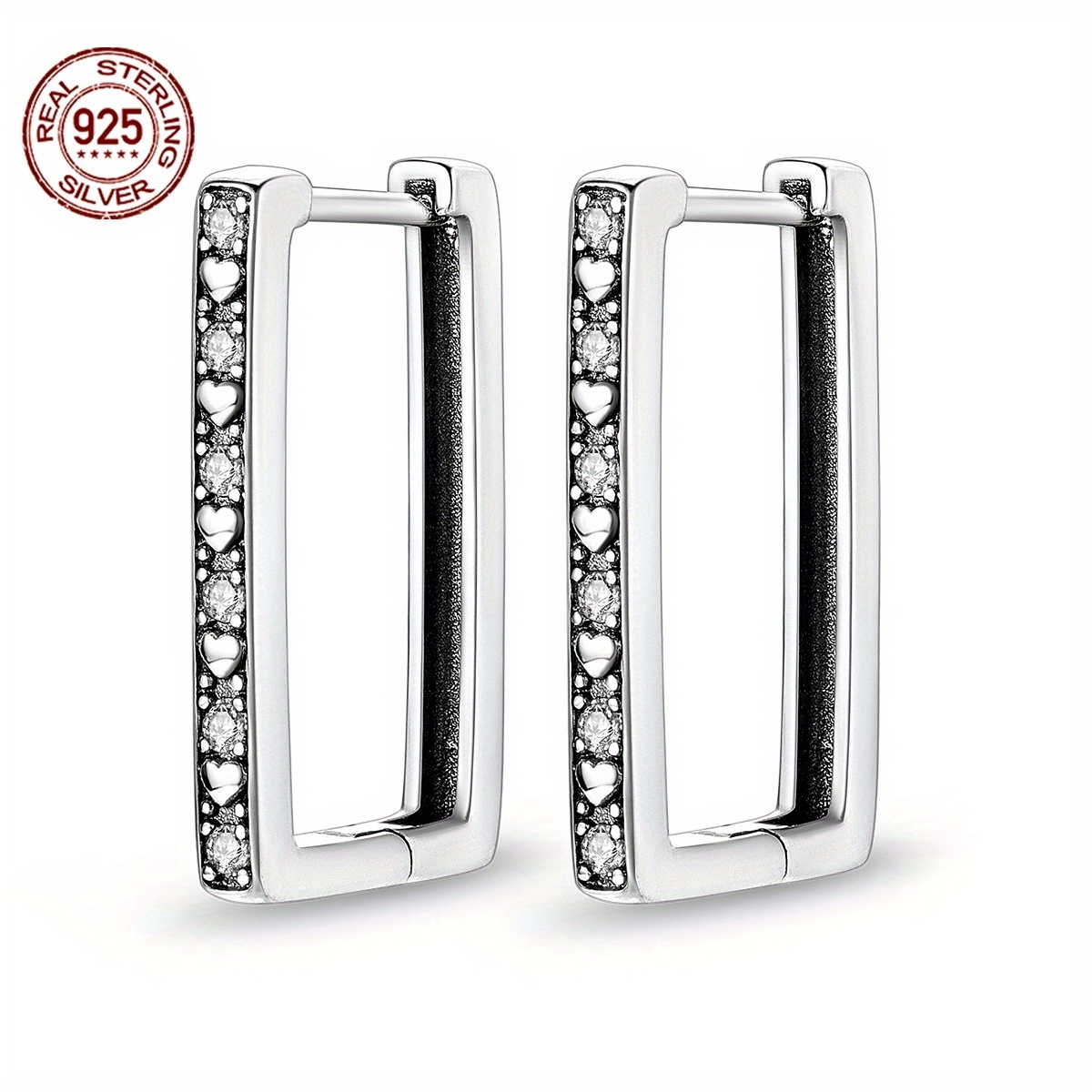 TEMU Exquisite S925 Sterling Silver U-shaped Hoop Earrings Hypoallergenic, Nickel-free, Durable, And Stylish Jewelry For Women - Perfect Gift Idea