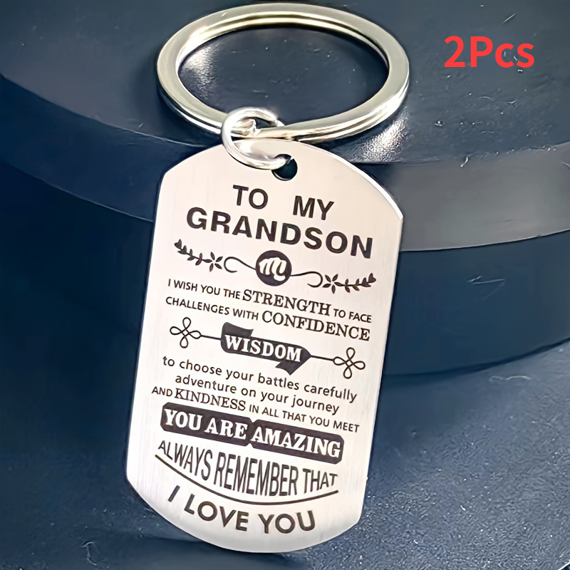 

2pcs To My Keychain Christmas Grandparents For