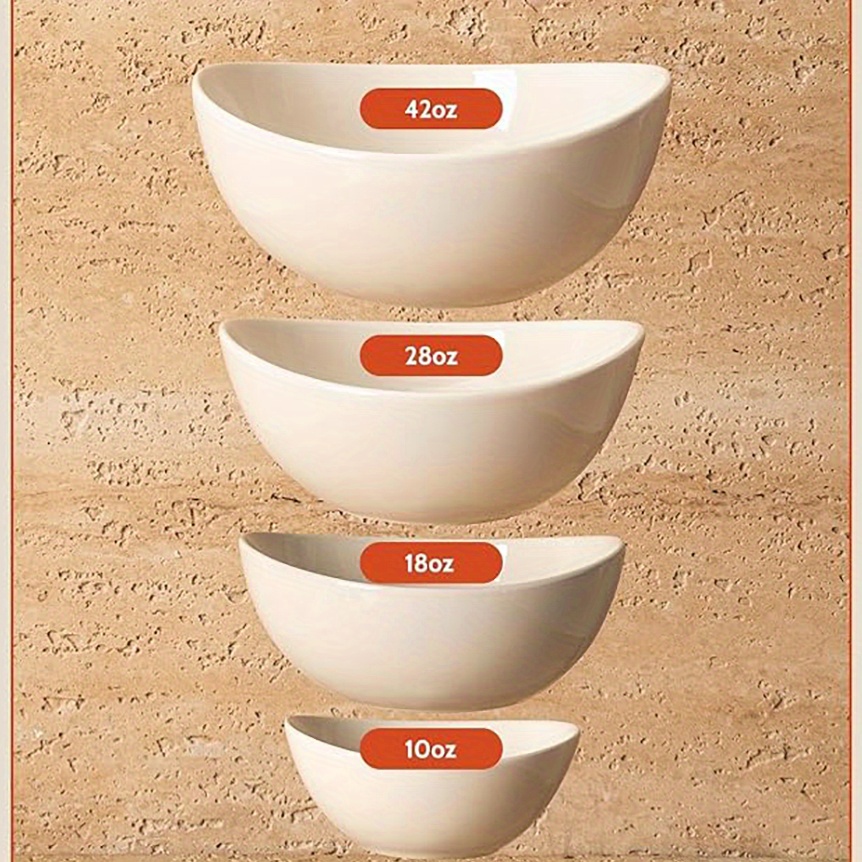 Inch Porcelain Small 10 oz Bowls Set of 6, for Dessert Ice cream  Soup Rice Fruits Small Microwave, Dishwasher, and Oven