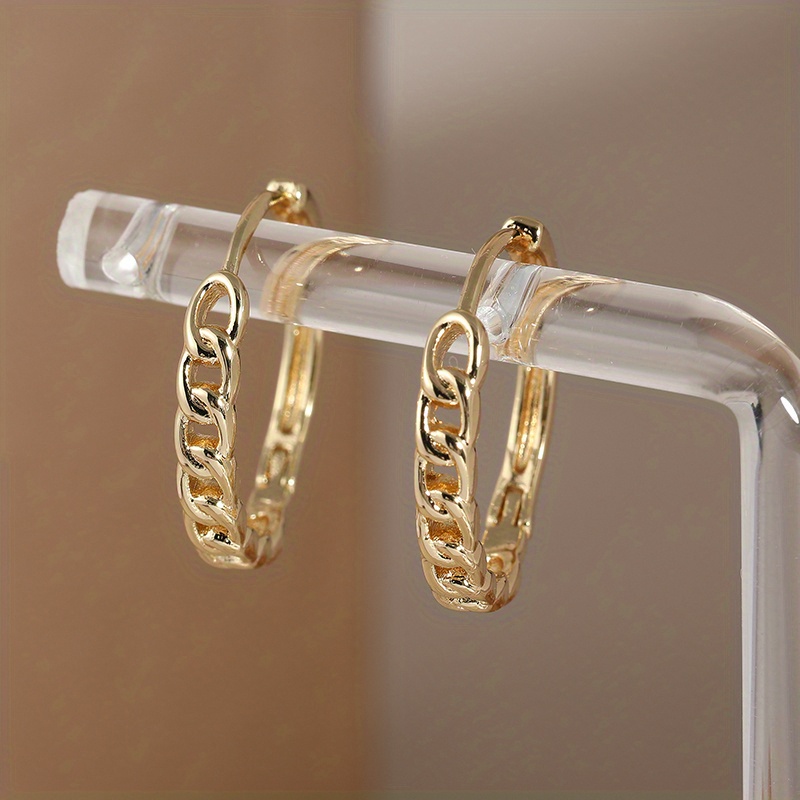E-shop Modische klassische Metallketten-Design Ohrringe, exquisiter Schmuck für den täglichen Gebrauch von Frauen, perfekte Geschenke für Familie