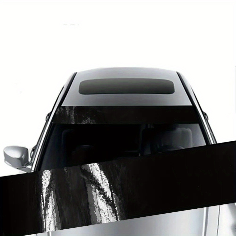 Image of 53"x8.27" Anti-uv Privacy Car Windshield Stickers - Pvc Window Decals For Front Windscreen, Blackout Sun Shield, Sleek , Easy Application & Protection, Window Stickers
