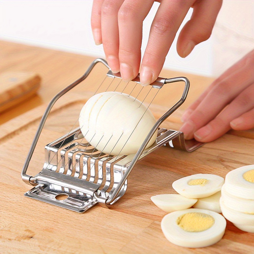 

Stainless Steel Egg & Cutter - Manual, Kitchen Gadget For Perfectly Hard Eggs, Separator, Kitchen Tools