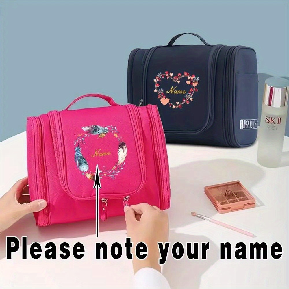 

Personalized Makeup Bag - , Portable Cosmetic & Toiletry Organizer For , Non-waterproof In /