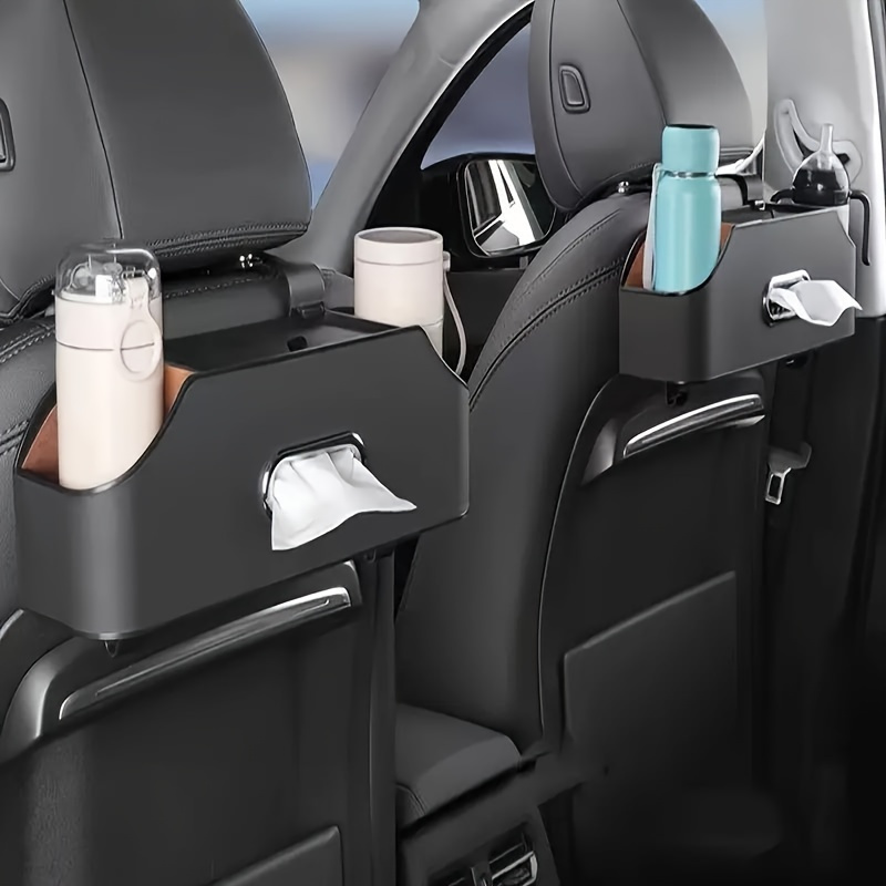 

1pc Car Organizer, Car Seat Back Hanging Storage Box, Multifunctional Box With Cup Holder, Car Interior Storage Accessories