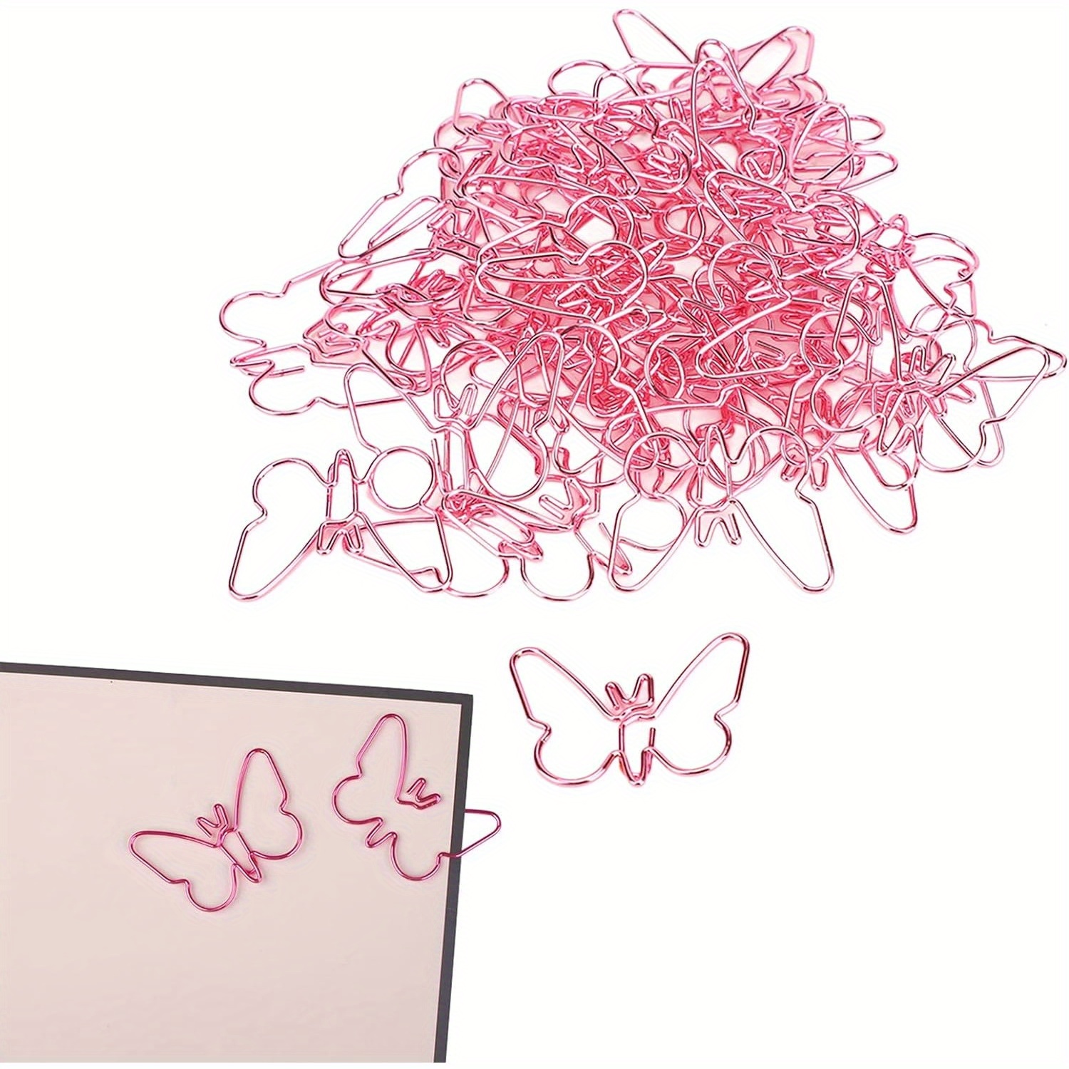 50pcs of Cute Paper Clip Iron Material for Bookmarking, Organizing Documents and Painting, with Plastic Case