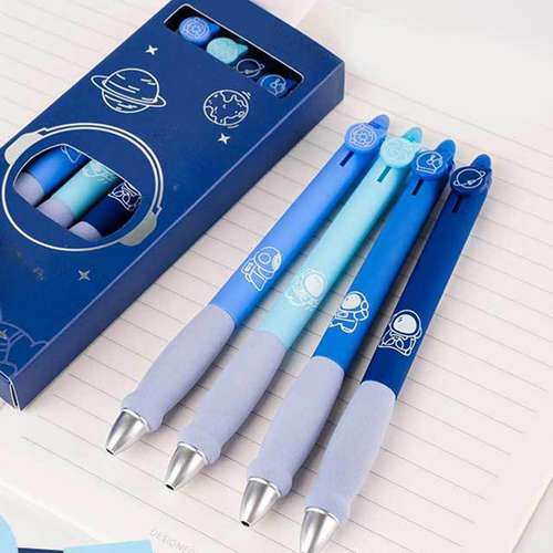 Lot De 5 Stylos à Encre Effaçable 0.5mm – Gel Rétractable, Idéal Pour Études/Bureau