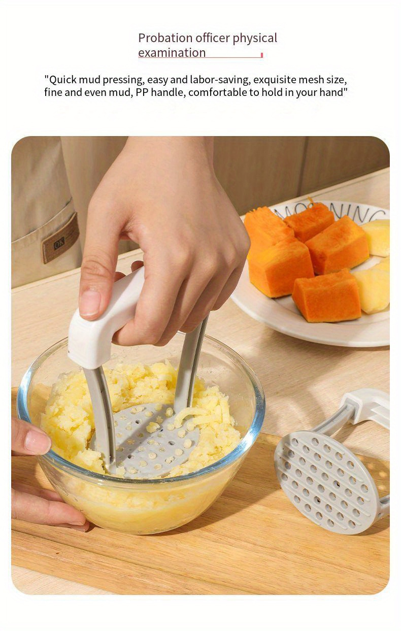   manual potato masher   plastic   mashing potatoes vegetables essential kitchen gadget potato ricer vegetable crusher kitchen stuff details 1