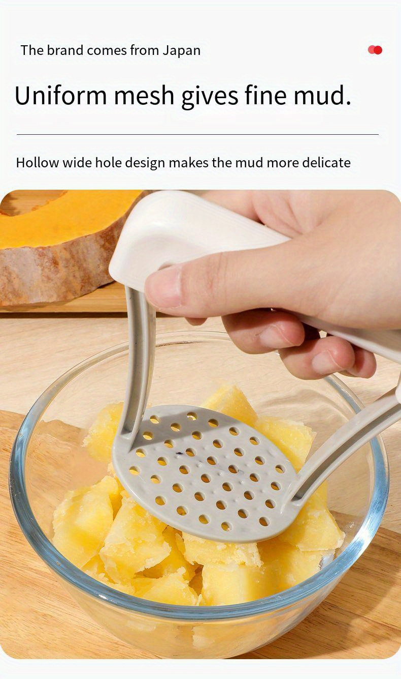   manual potato masher   plastic   mashing potatoes vegetables essential kitchen gadget potato ricer vegetable crusher kitchen stuff details 2