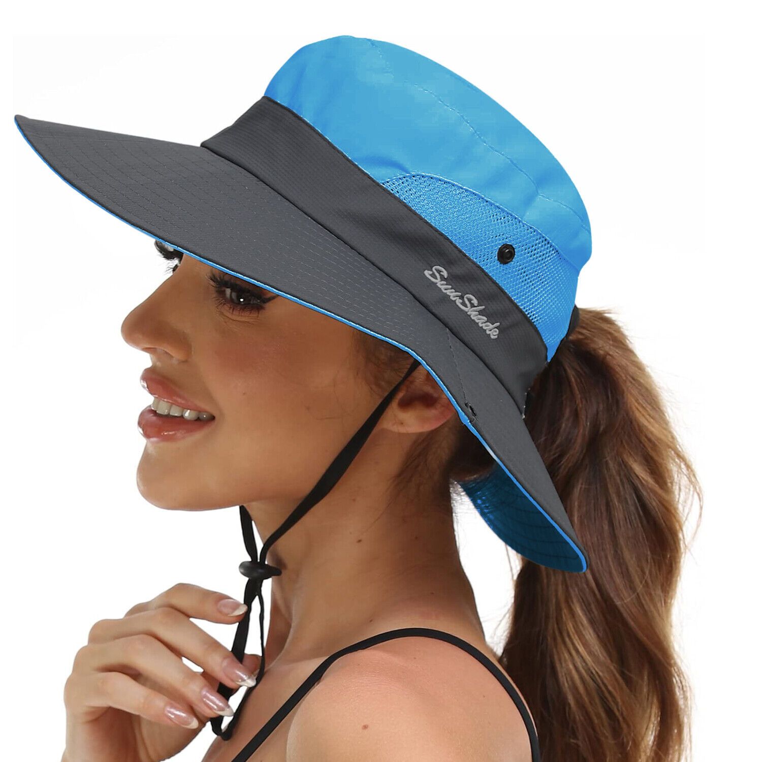 TEMU 2pcs Women's Casual Sunscreen Hat Sun Shade Hat Foldable Carry Hat Lightweight, Quick-drying Perfect For Outdoor Activities, Fishing, Hiking,