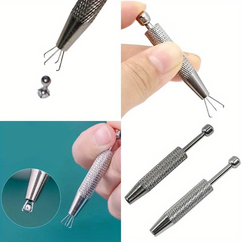 

1/2pcs Metal Bead Holder Grabber, Ball For Small Beads & Body Piercings, Unscented Piercing Tool Set