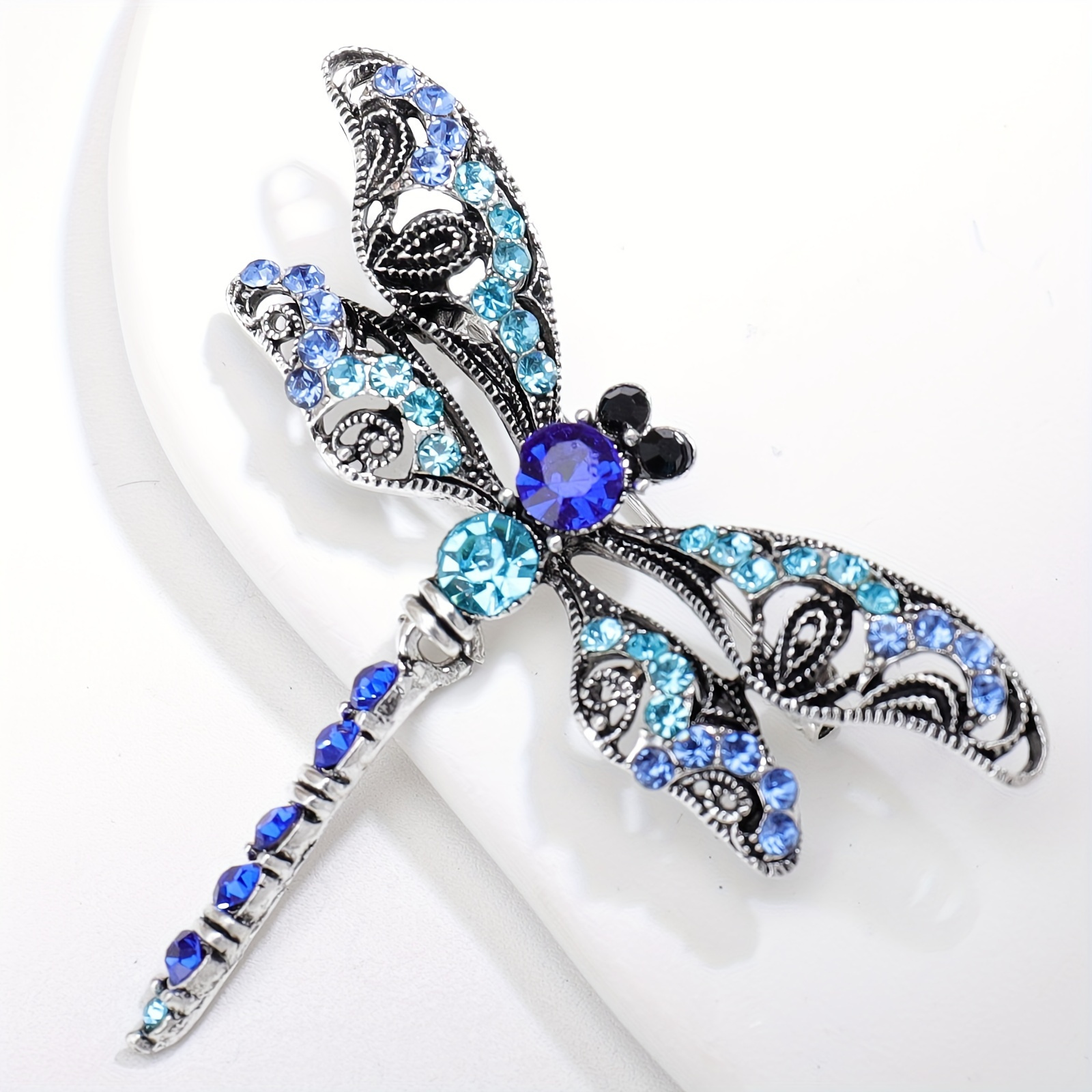 

An Oil Drop Dragonfly Alloy Brooch With Fake Crystal, 1pc Elegant Costume Accessories Christmas Gift/ Gift/ Thanksgiving Gift...