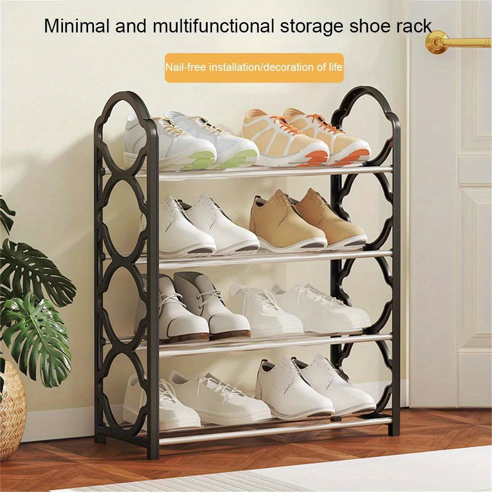 easy assemble dustproof shoe cabinet with   space saving folding storage box for living room bedroom dorm no installation required details 4